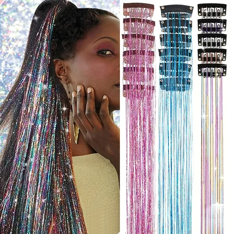 Заколка для парика BB набор из 12 шт. с вспышкой, подвесная краска для ушей, музыкальный фестиваль, лазерная цветная заколка для концертов, краска для волос