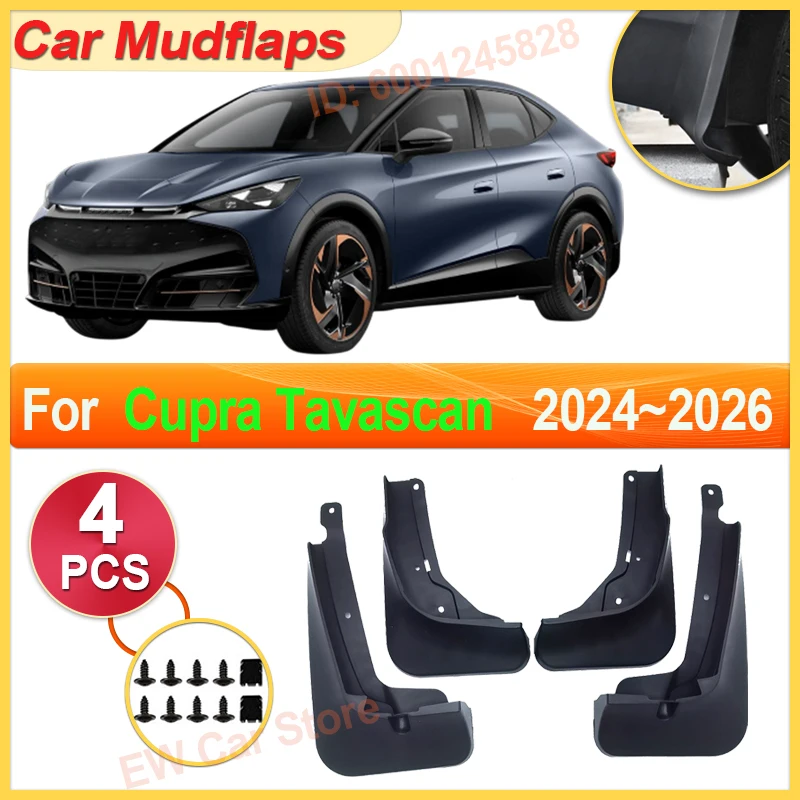 

For Volkswagen VW ID UNYX 06 Cupra Tavascan 2025 Accessories 2024 2026 Car Mudguard Parts Mudflaps Fender Cover Guard Auto Mud