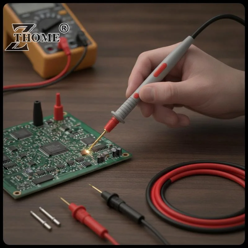 P1503B Series Multimeter Test Leads Kit With Replaceable Needle Probe 4mm Banana Plug Alligator Clip SMD Test Cable