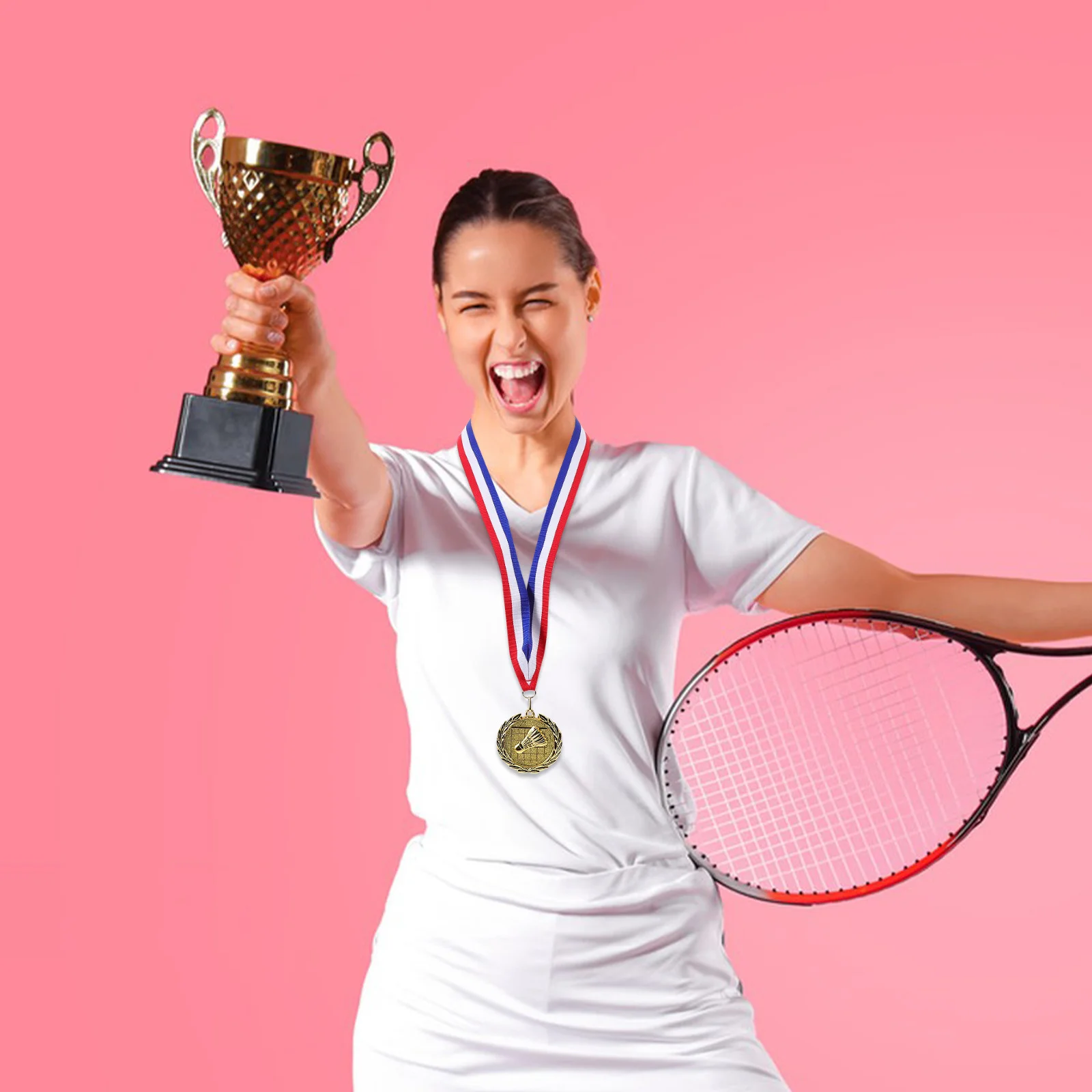 ميداليات جائزة مسابقة كرة الريشة، جائزة الحدث الرياضي المصنوعة من سبائك الزنك للأطفال، جائزة حفلات الكأس المدرسية #4