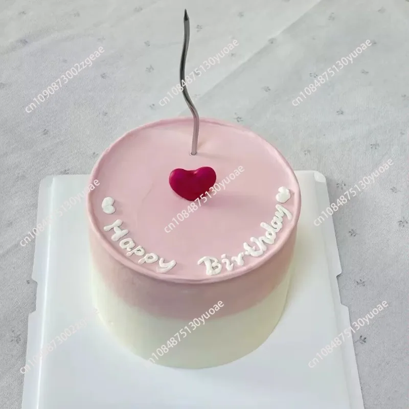 Naked Embryo Cake Decoration Model, Simulated Fruit, Plastic, Korean Retro Cream Fake Birthday Cake, Dessert Shop Window Sample