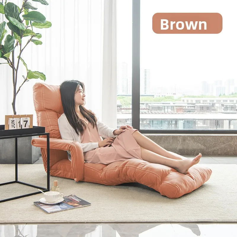 Foldable Tatami Floor Sofa Multi-Level Adjustment Nursing Chairs Living Room & Bedroom Reading Chair Ergonomic Backrest Seat