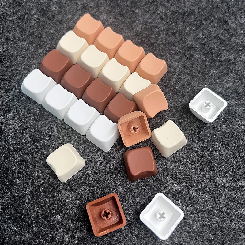5Pcs No Engraved Keycap PBT Keycaps With Unique Cats Head Flat Thickened Keycap