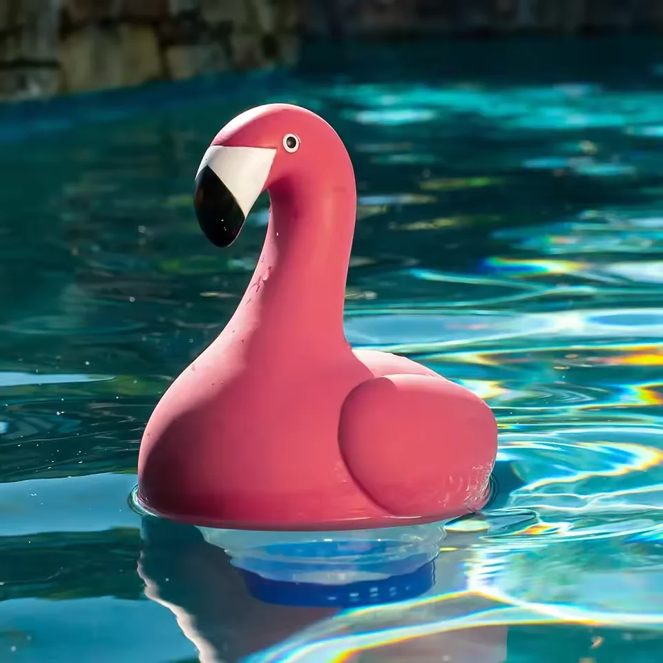 Flamingo Shape Swimming Pool Chlorine Dispenser Floating Chlorine Tablet Holder for Pool Spa Hot Tub view 5