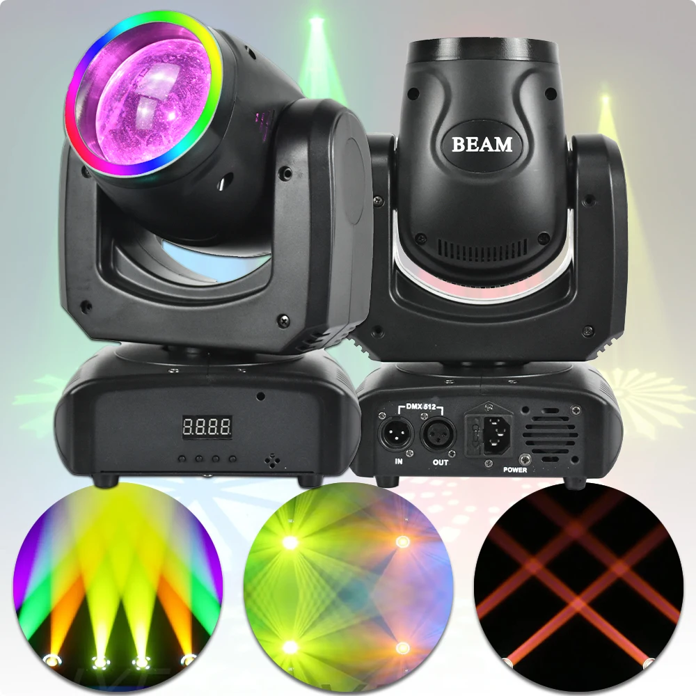 Yuer 120W LED Moving Head Light Beam Spot With Aperture Effect DJ Stage Lighting DMX512 Disco Party Club Stage Effects Lamp