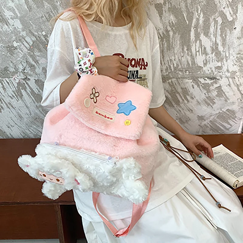 Cute Large Capacity My Plush Backpack Kawaii Design Shoulder Bag For Trendy Accessories