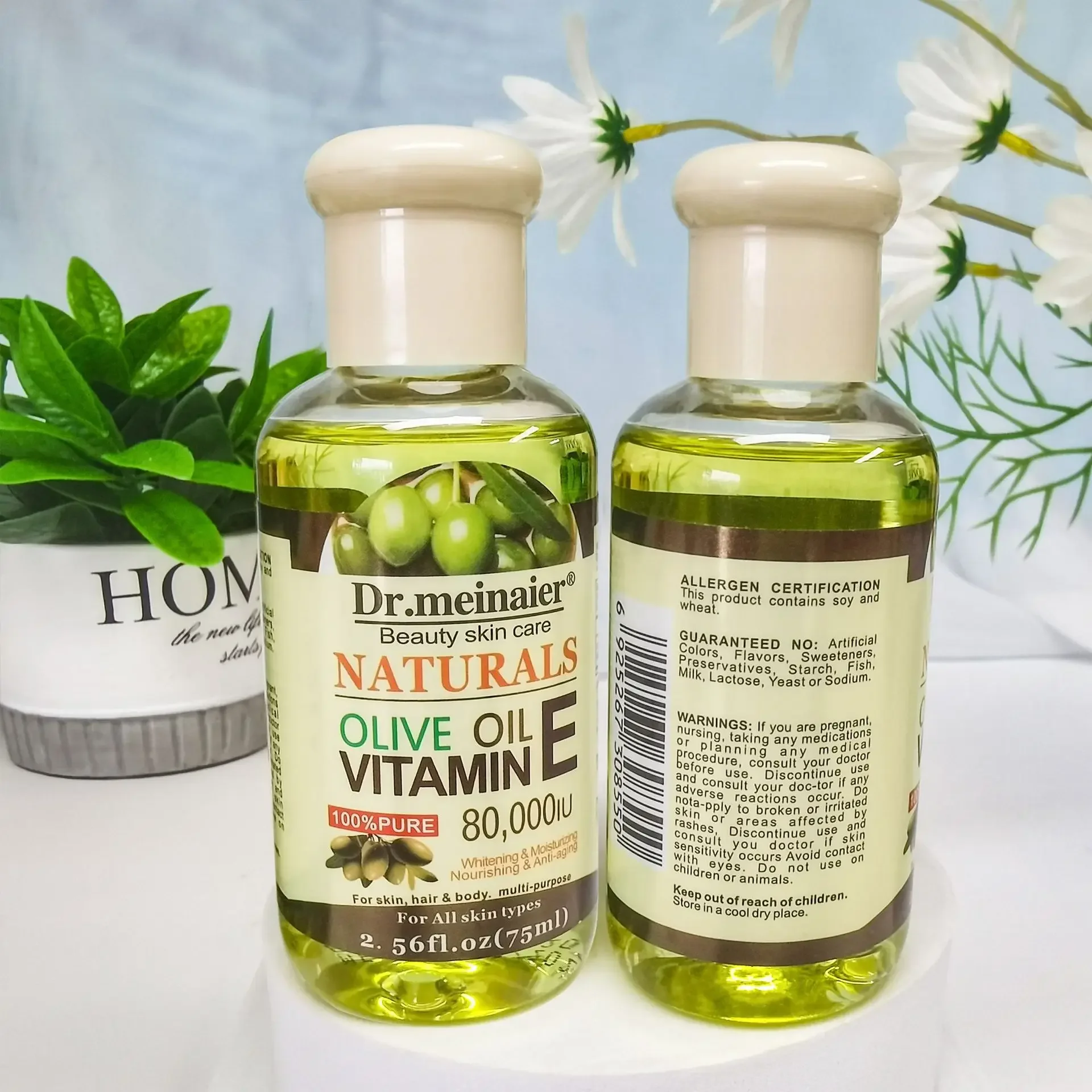 Huile essentielle pour le visage à la vitamine E, blanchiment du matin et de nuit, rétrécit les Pore