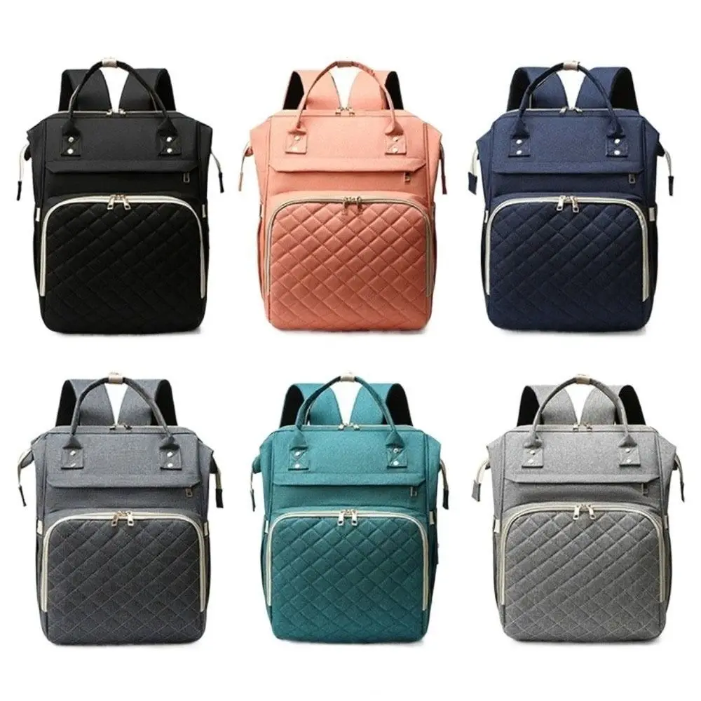Nylon Mommy Bag Solid Color Large Capacity Maternity Travel Bag Hand-held Multifunctional Diaper Backpack Travel