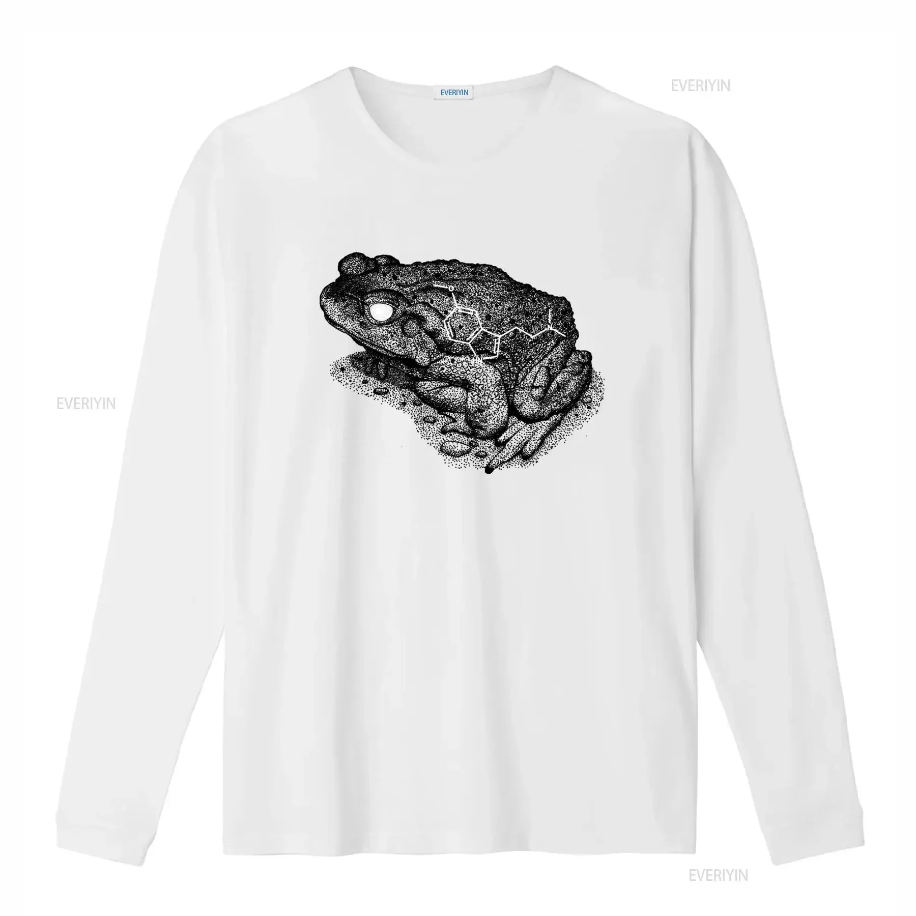 Sonoran Desert Toad Bufo Alvarius 5Meo Dmt Molecule Print T Shirt Hip Hop Adult vintage Washed Comfortable Slightly Casual