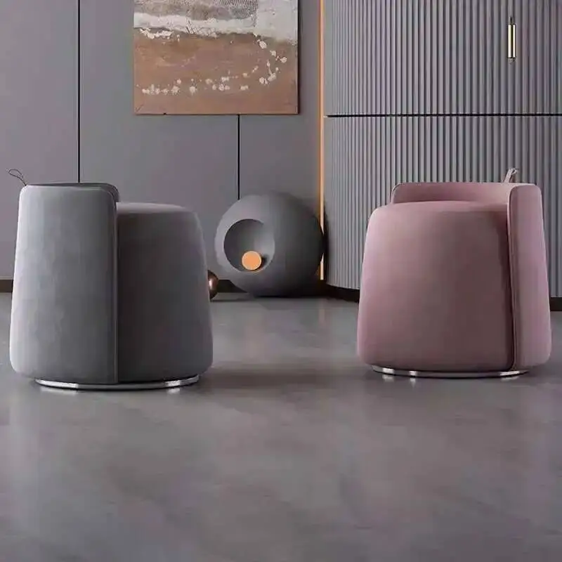 Makeup Stool Bedroom Dressing Table Chair Modern Rotatable Tea Chair Shoe Changing Living Room Sofa Low Stool Bedroom Furniture