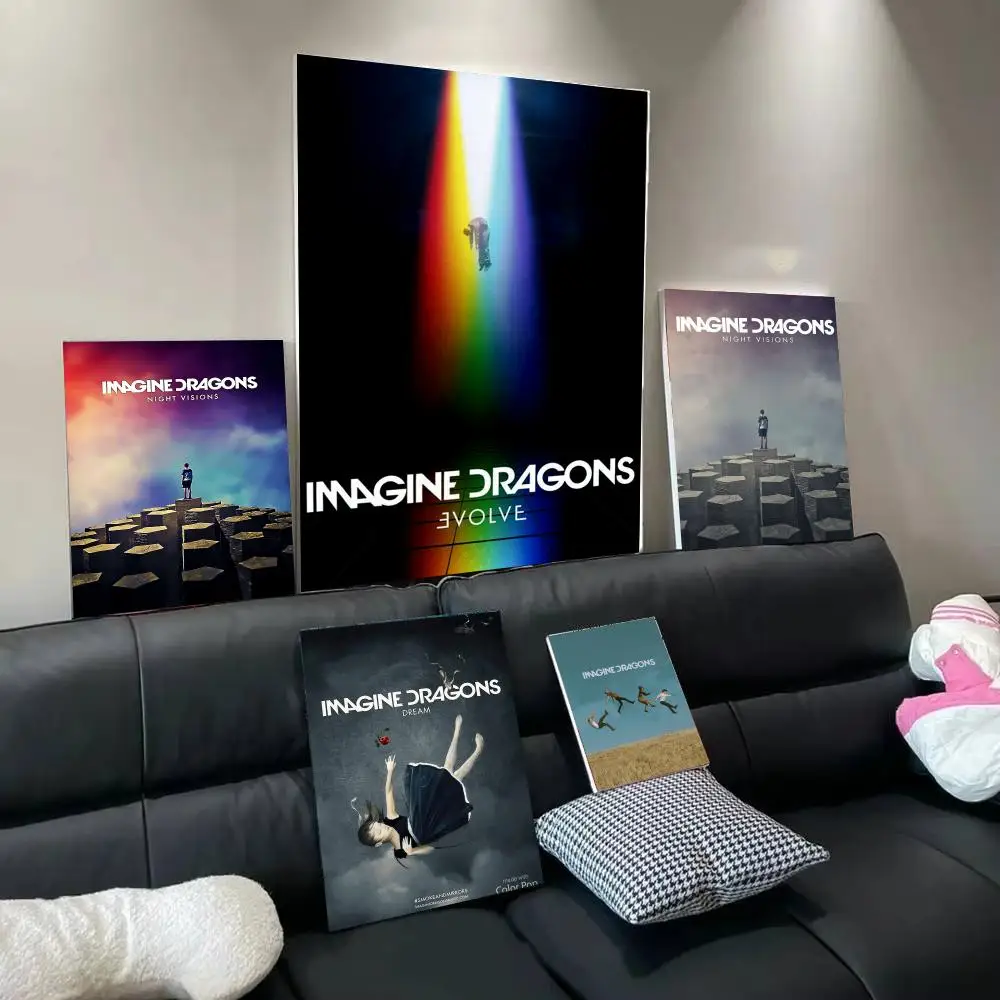 Rock Band I-Imagine D-Dragons Poster Wall Art Poster Print Decorative Artwork for Bedroom Living Room Office Home Decoration