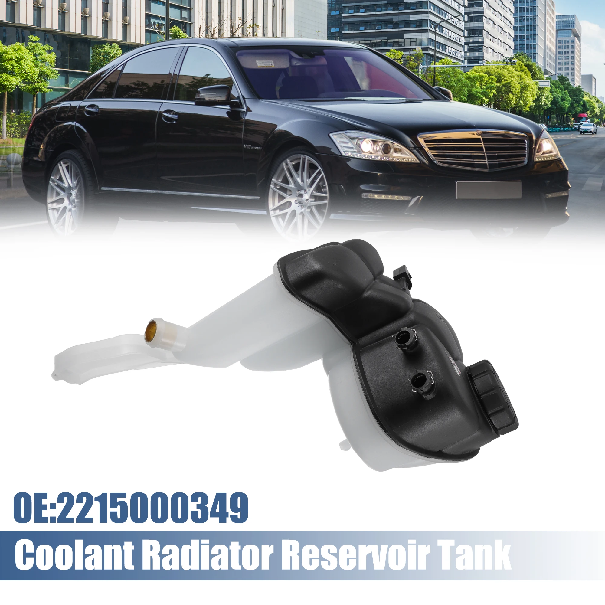 

UXCELL Coolant Radiator Reservoir Tank 2215000349 Coolant Overflow Expansion Bottle with Cap for Mercedes-Benz CL63 2014