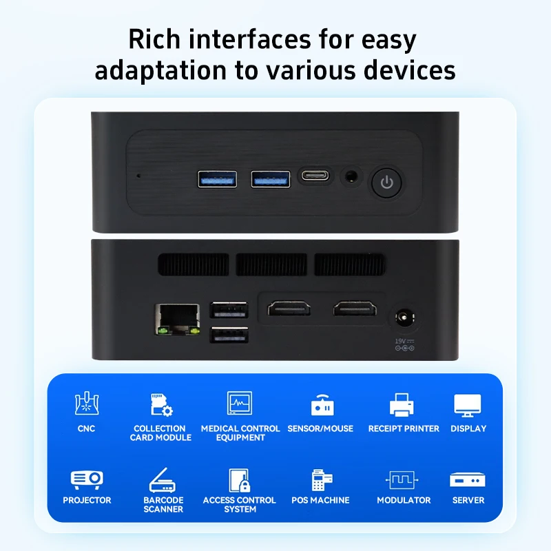 I5-1240P Mini Pc Built-in WiFi Compatible Win 11 Linux Desktop Home Office Game Dual Network Port Box Mini PC 12th