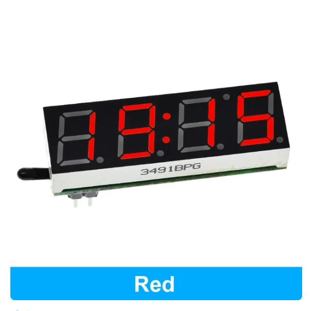 RX8025 DS1302 Red Blue Green LED Electronic Clock High Precision Clock Module Clock Temperature DC 5V-30V