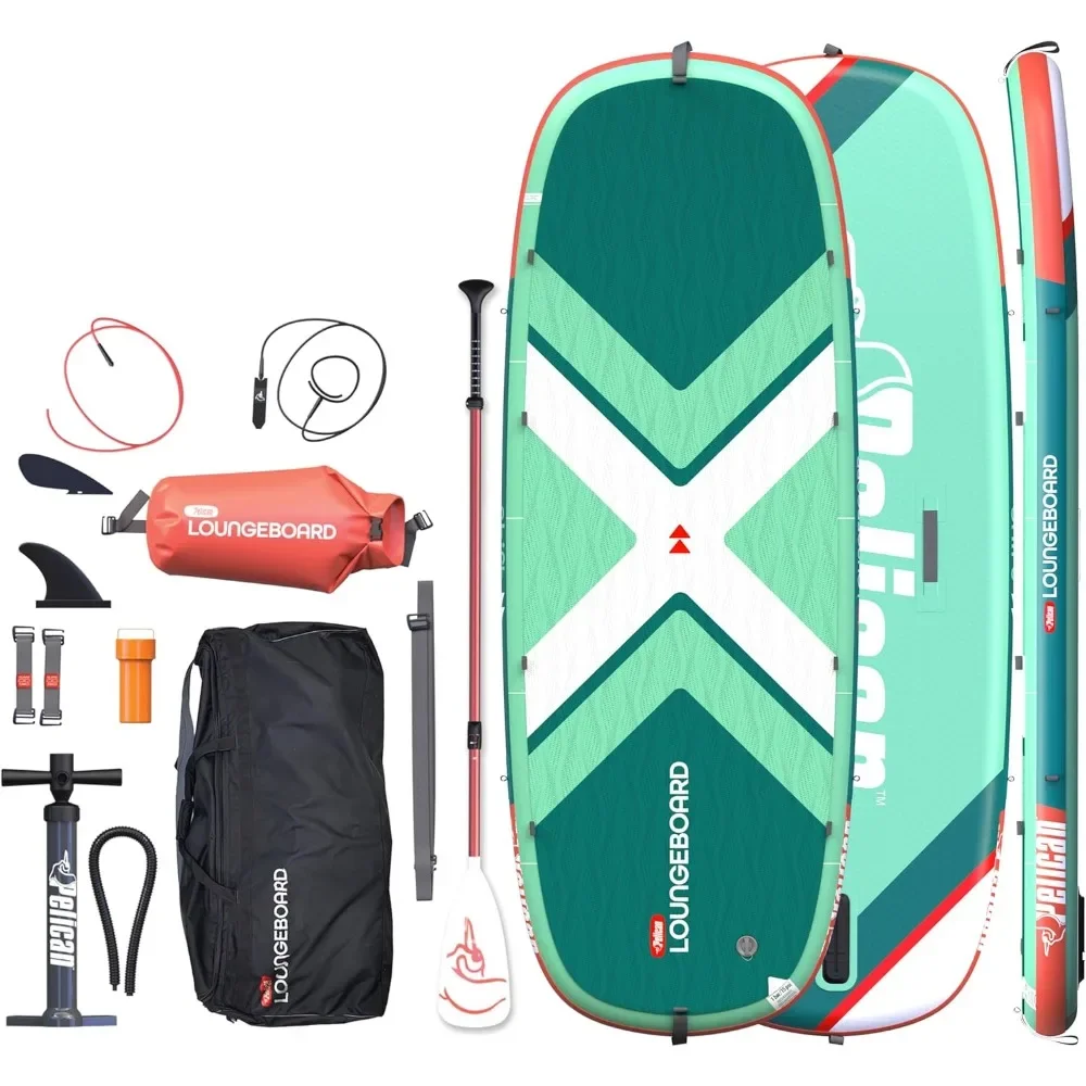 

oard Inflatable SUP Recreational Stand Up Paddle Board Yoga and Adventure Ready - Bag & Paddle Included - 9ft - Turquoise