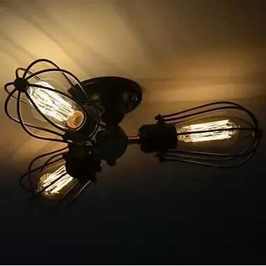 Retro Style Loft Vintage Ceiling Light Fixtures Living Room Lights Edison LED Industrial Ceiling Lamp Luminaire