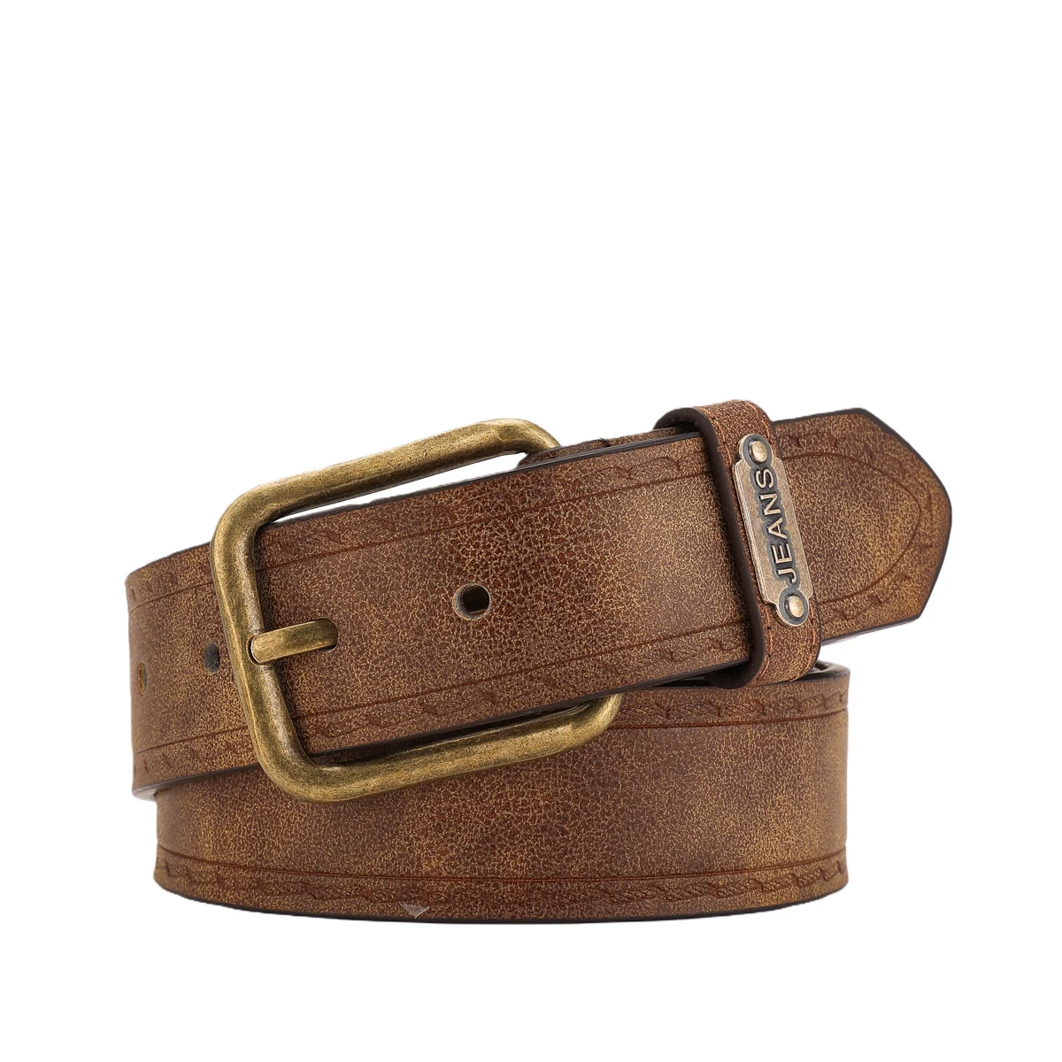 A PU belt suitable for both men and women, combining the style of western denim and retro, is perfect for daily casual outings
