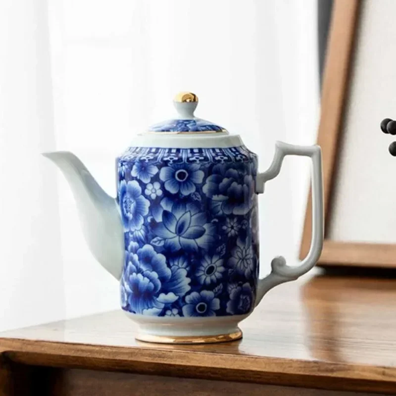 Ceramic Teapot, Coffee Pot, Household Drinkware, Heat Resisting Water Pitcher, Teaware, Good Quality Color Enamel Porcelain