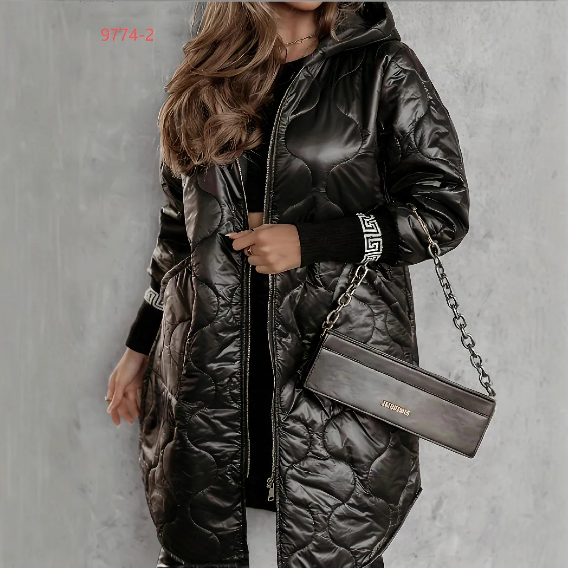 2025 Autumn Winter New Women's Korean Style Embossed Design Lightweight Slimming Cotton Jacket