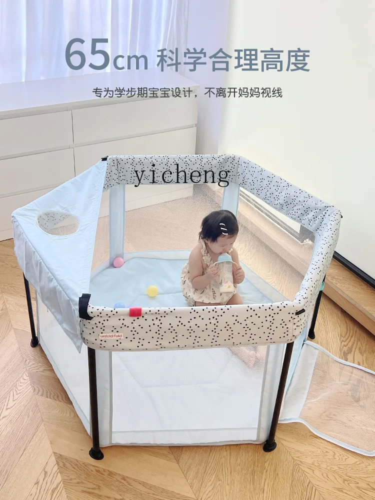 Tqh Baby Spiel Zaun Säugling Indoor Wohnzimmer Kleinkind kriechen Anti-Drop Zaun tragbare faltbare Zaun