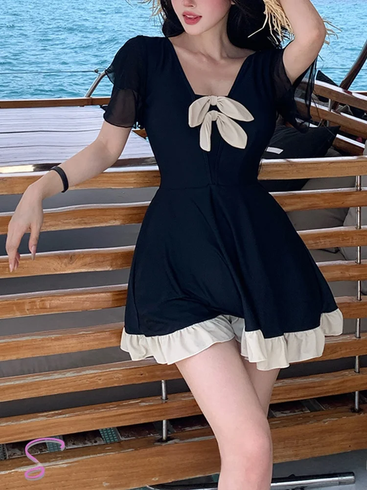 

plus Size Women's Swimwear 2025 New Sle High Waist Dr Cover up Slimming Hot Spring Swimwear Nylon Spandex Poly...