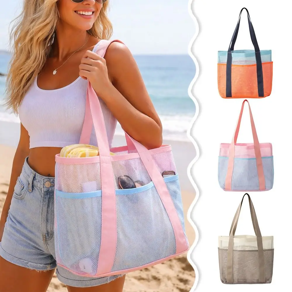 New Handheld Swimming Bag Mesh Large Capacity Sport Bag Foldable Cosmetic Bag - view 5