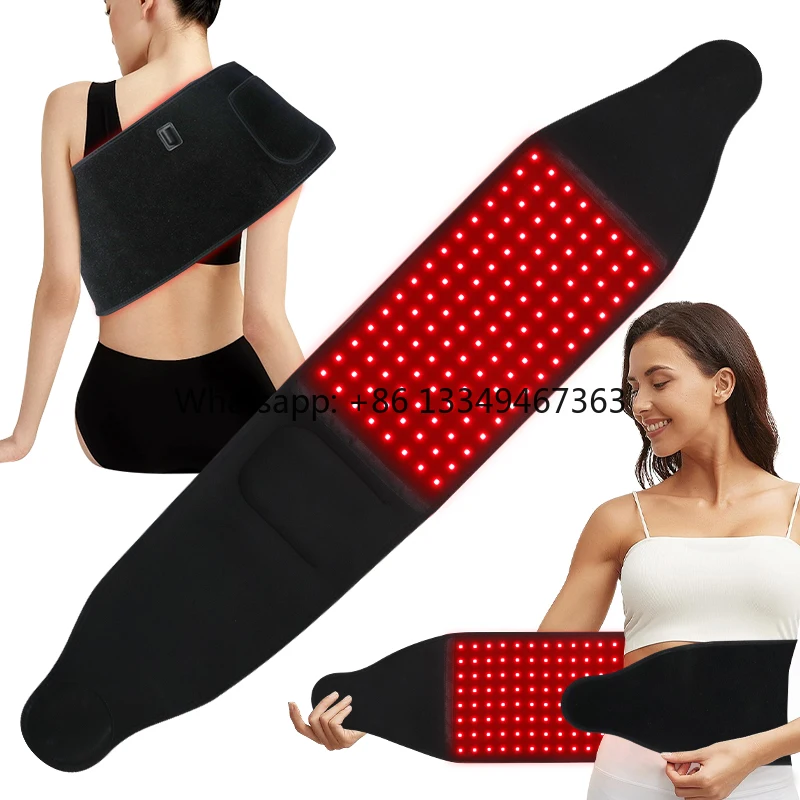 

Red Light Physiotherapy Belt 660nm/850nm Wavelength Led Arm Belt Wrap for Lumbar Cervical Patella Fold Spine
