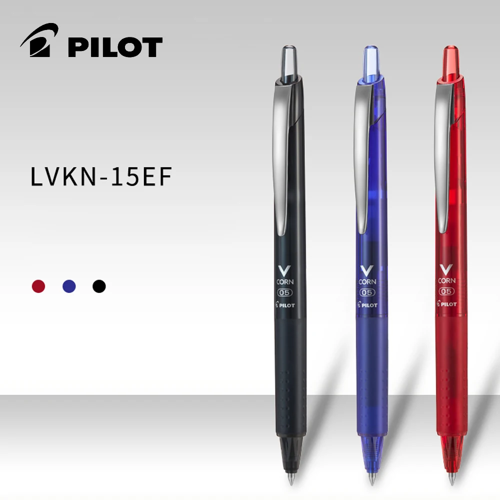 PILOT Vcorn LVKN-15EF Black Warrior Press Neutral Pen 0,5 mm Examen de Estudiante Velocidad de Secado