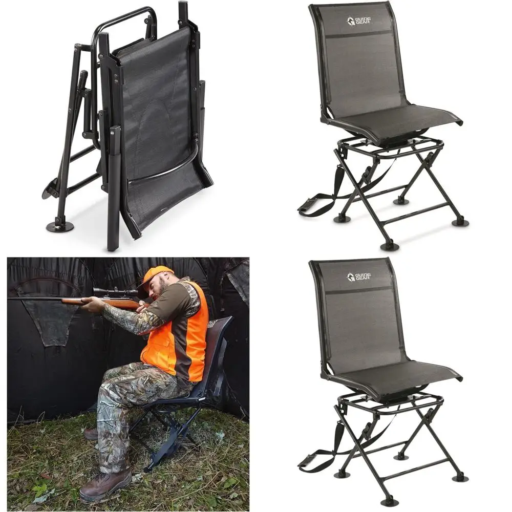 

Portable Lightweight 360° Swivel Hunting Seat with Mesh, 300 lbs Capacity