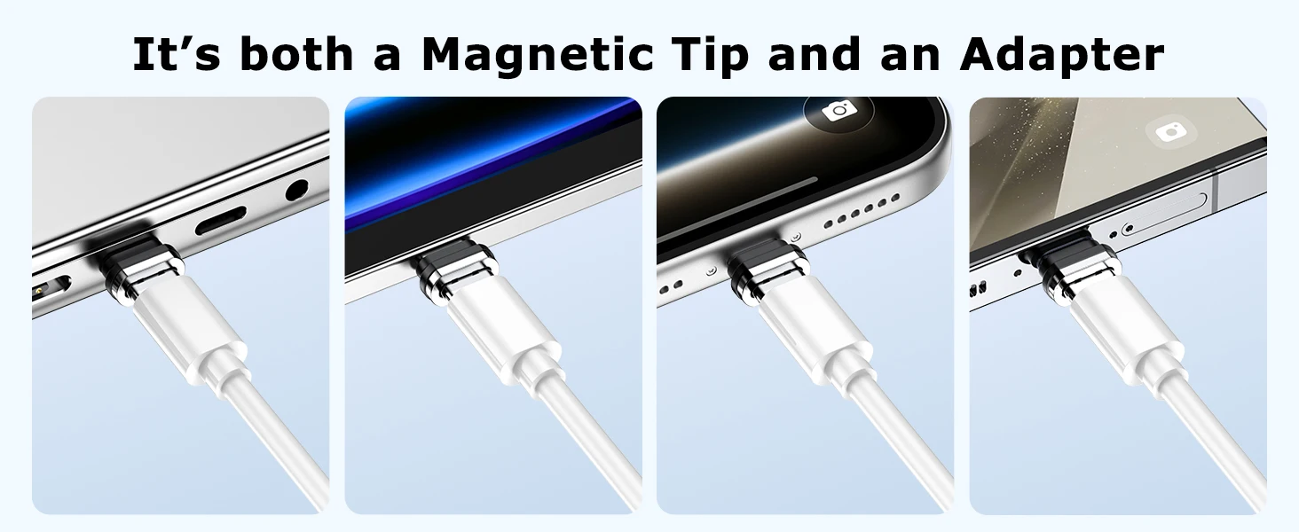 AUFU 240W Magnetisches USB-C-Kabel Schnellladung Magnetischer Stecker Hochgeschwindigkeits-Datensynchronisation Dual-Use Typ-C-Ladekabel für iPhone 17 Samsung – Detail 4
