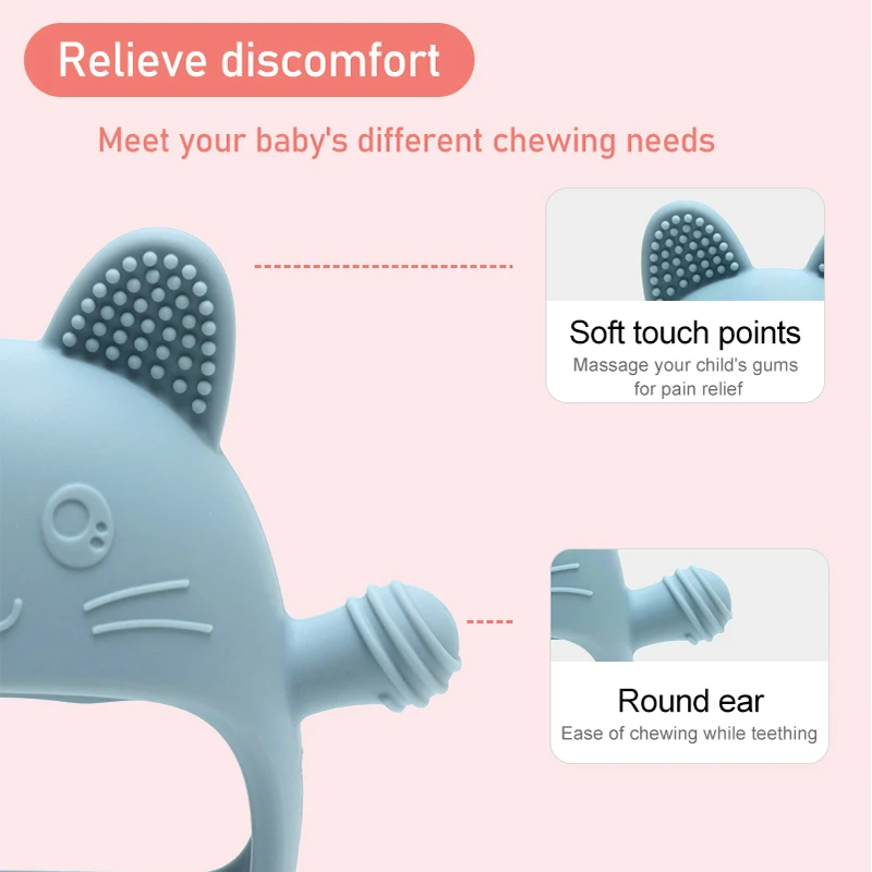 1PC Del Bambino Del Silicone Massaggiagengive Guanti Giocattolo BPA Libero Carino A Forma di Animale Infantile Dentizione Molare Giocattoli Per La Cura Dei Denti Neonati Articoli