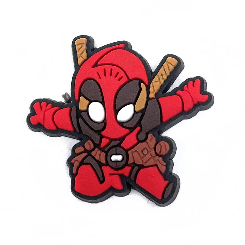Gorące zabawki Disney jibz 30 sztuk Marvel Superhero buty z PVC Charms Cartoon sandały akcesoria drewniaki dekoracje chłopiec prezenty dla dzieci