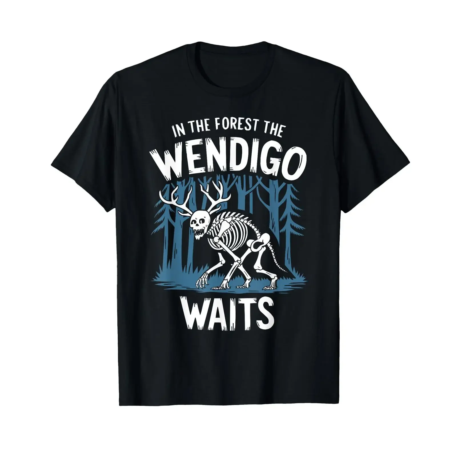Wendigo Cryptid Monster Folklore Evil Spirit Cryptozoology T Shirt vintage Washed graphic Slightly Top For Everyday Wear