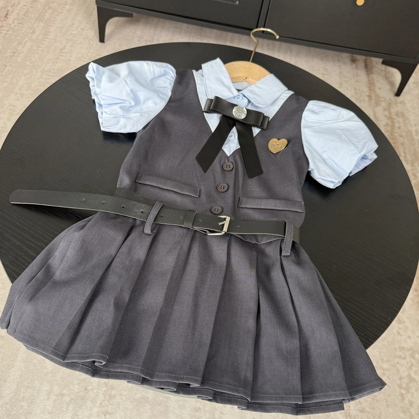 Girls Dress 2026 Spring and Summer New Children's Clothing Korean Style Girl Baby Sweet Fashion College Style False Two Dresses