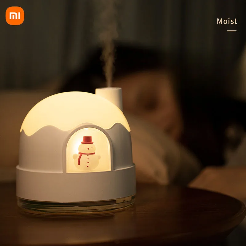 

Mijia Snow House Humidifier 2-in-1 Night Light Humidifier, Timing Adjustment Cute Mist Humidifiers for Car, Office, Bedroom