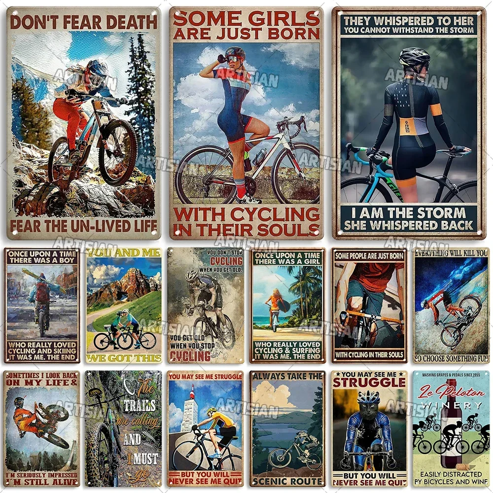 AliExpress Potdemiel Artisian Sport Metal Sign Cycling Tin Plate Bicycle Decorative Plaque Wall Decor Garage Bar Pub Club Hotel Cafe Kitchen Home