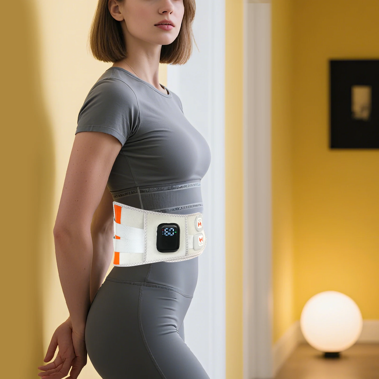 Cintura riscaldante per mal di schiena Cintura riscaldante portatile per massaggiatore per la parte bassa della schiena per crampi adatta per case Cliniche fisitiche terapeutiche