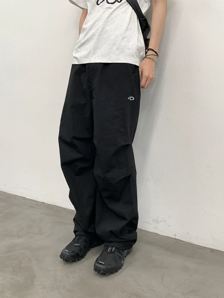 Roaringwild Bla Lightweight Casual Pants American Sle Men's Long Trousers Loose Fit Straight Leg Summer Faion Trend