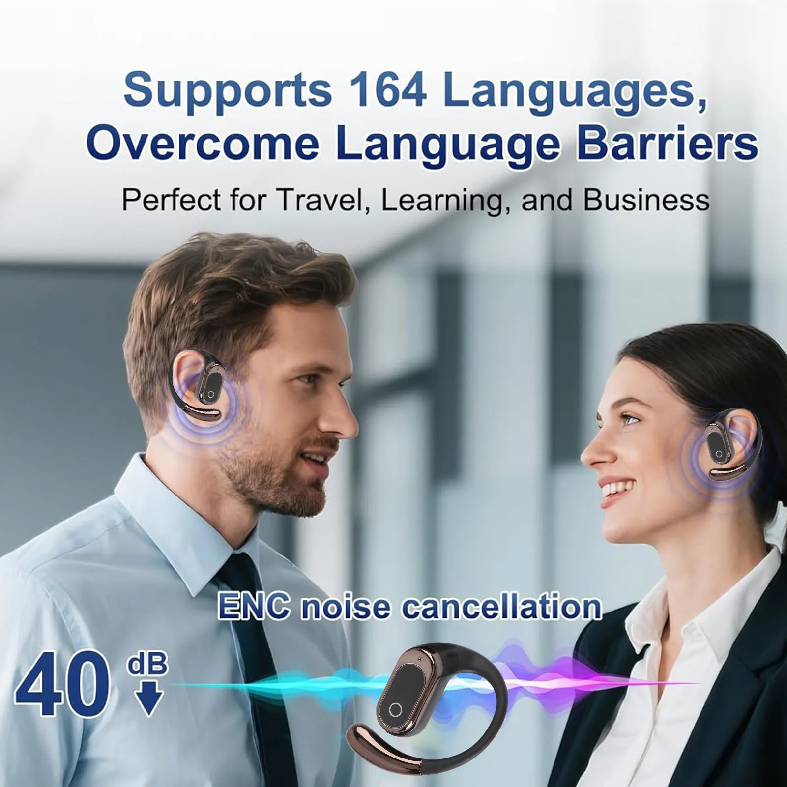 AI في الوقت الحقيقي الترجمة ياربود 164 لغة 3 في 1 سماعة لاسلكية تعمل بالبلوتوث ترجمة سماعة للسفر AI الترجمة ياربود