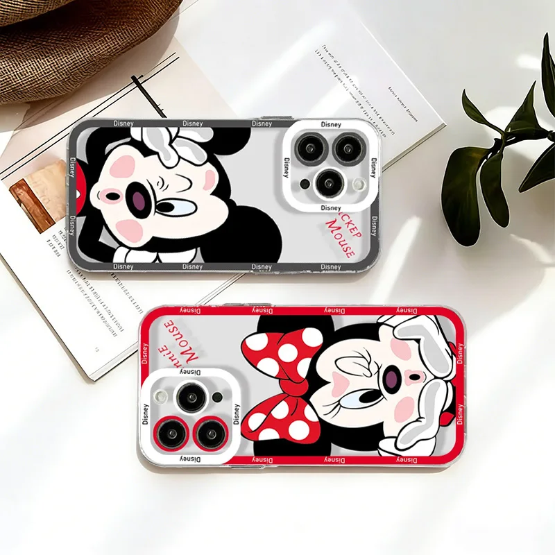 Disney Stitch Mickey Mouse Case for Xiaomi Redmi Note 15 14 13 Pro Plus 12 11 10 14S 13S 11S 12S 10S 4G 5G Clear Phone Cover