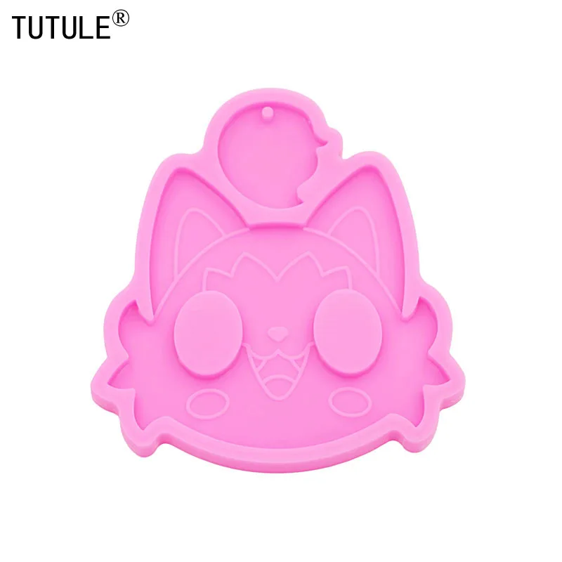 Shiny fox Cute animals Kawaii Mold Silicone  Cake Fondant Chocolate Mold DIY Polymer Clay Resin Keychain Silicone Mold