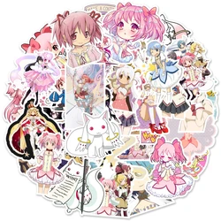 10/30/50pcs Madoka Magica Cute Anime Stickers For Laptop Phone Motorcycle Suitcase PVC Waterproof Cartoon Decals Kids DIY Toys