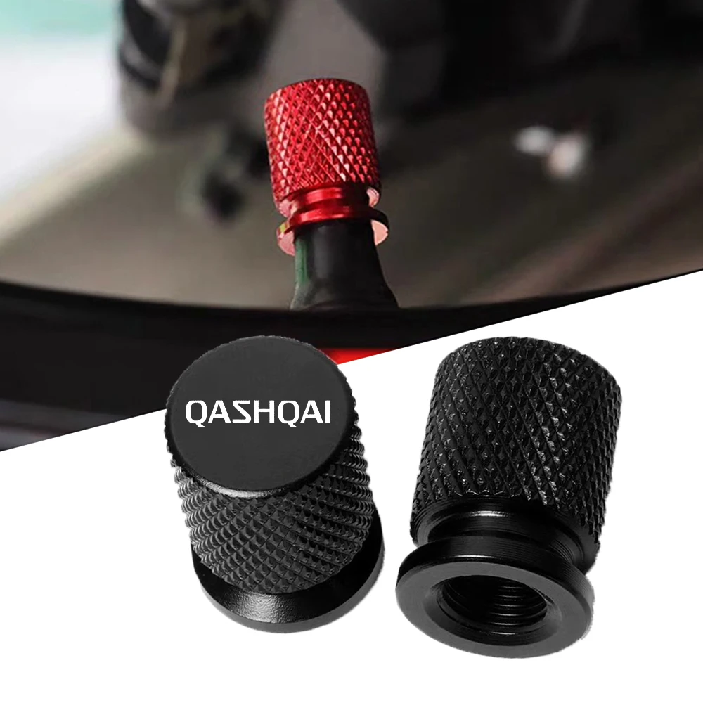 4pcs Aluminum Alloy Car Wheel Tire Valve Caps Tyre Rim Stem Covers Airdust Waterproof for Nissan Qashqai J10 J11 Car Accessories