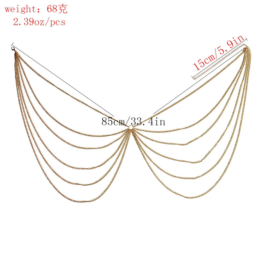 Sexy Women Body Waist Chain MultiLayer Tassel Women Metal Belly Chain Bodys Para Mujer Chain Jewelry Accessories