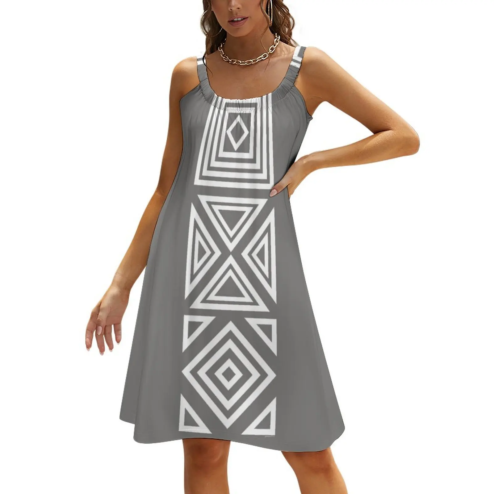

Imigongo inspiration Beach Sling Skirt elegant party dress for women 2024 summer dresses women 2024