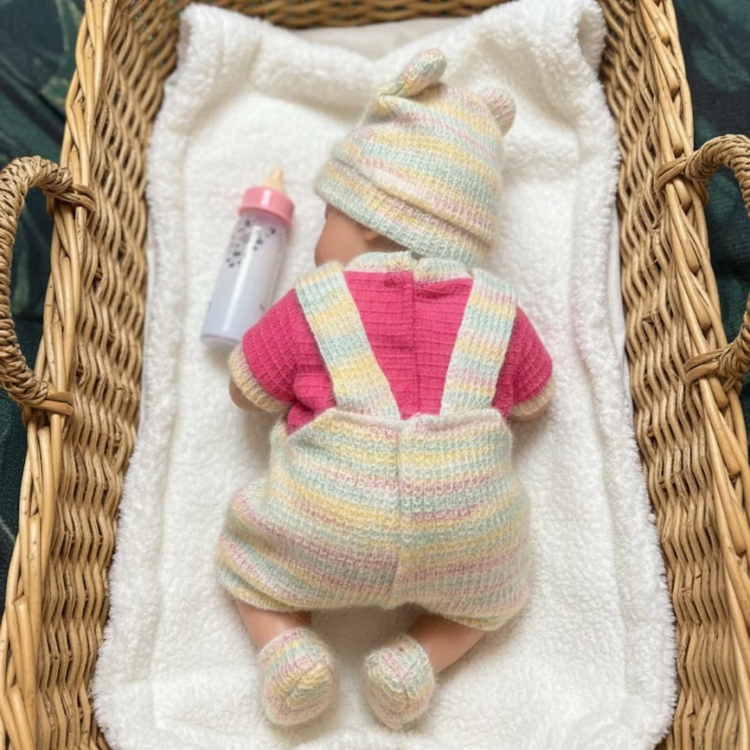 2 Zestawy Ubranek/13-calowa Lalka Reborn z Otwartymi Ustami Luna Soft Bebe Reborn z Silikonu, Dziewczynka z Malowaną Skórą, Ręcznie Robione Lalki Reborn z Silikonu