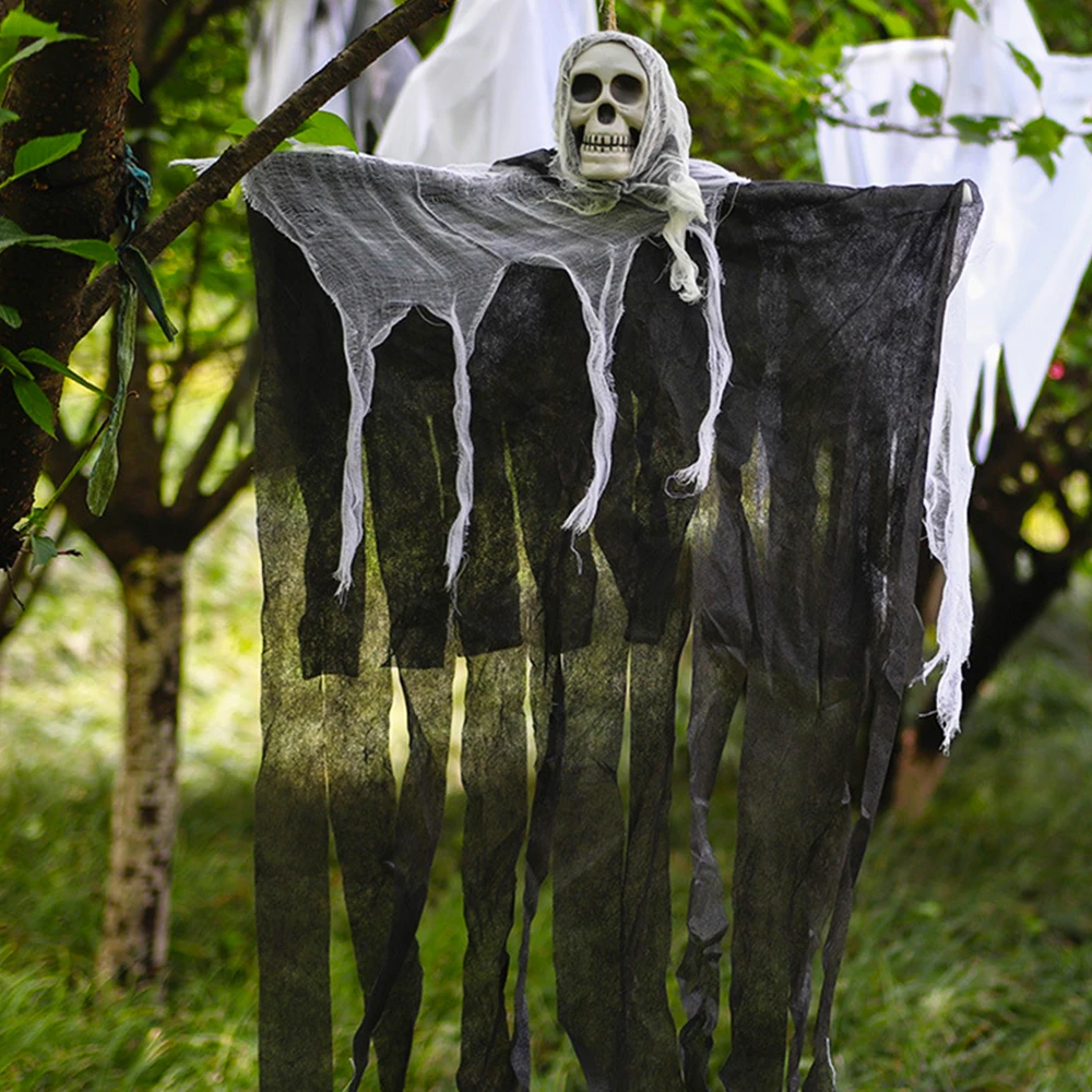 Halloween Decorations Horror Skull Hanging Decorations Ghost Outdoor Haunted House Scary Pendant Scary Party Scene Decor