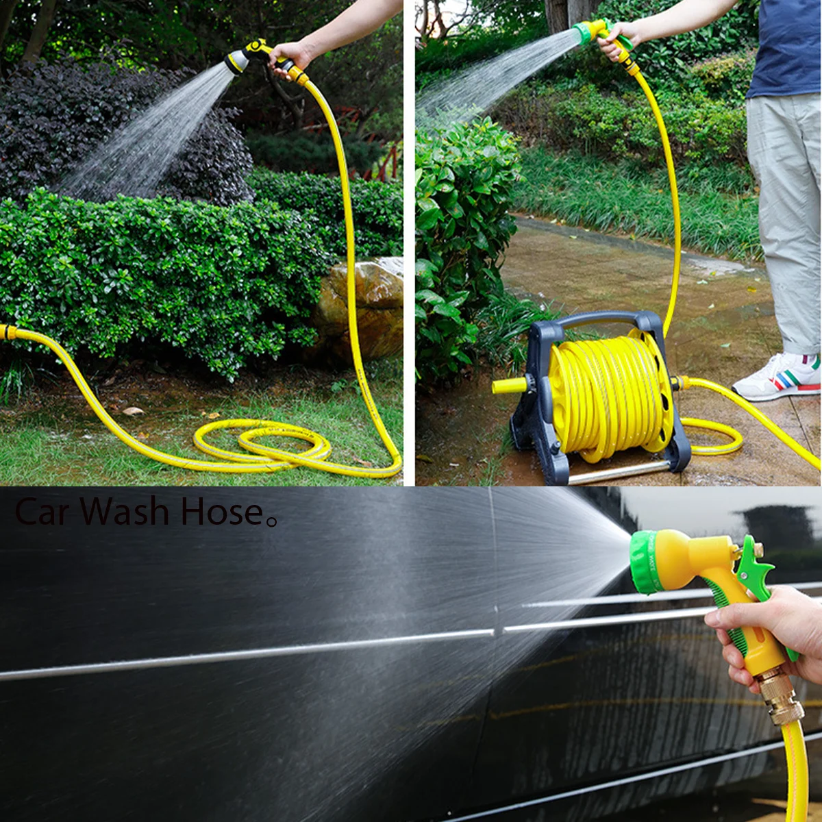 

10M / 393.7in Flexible PVC Garden Hose, Anti-Kink Leakproof Water Pipe for Car Wash, Garden Irrigation, Patio Cleaning