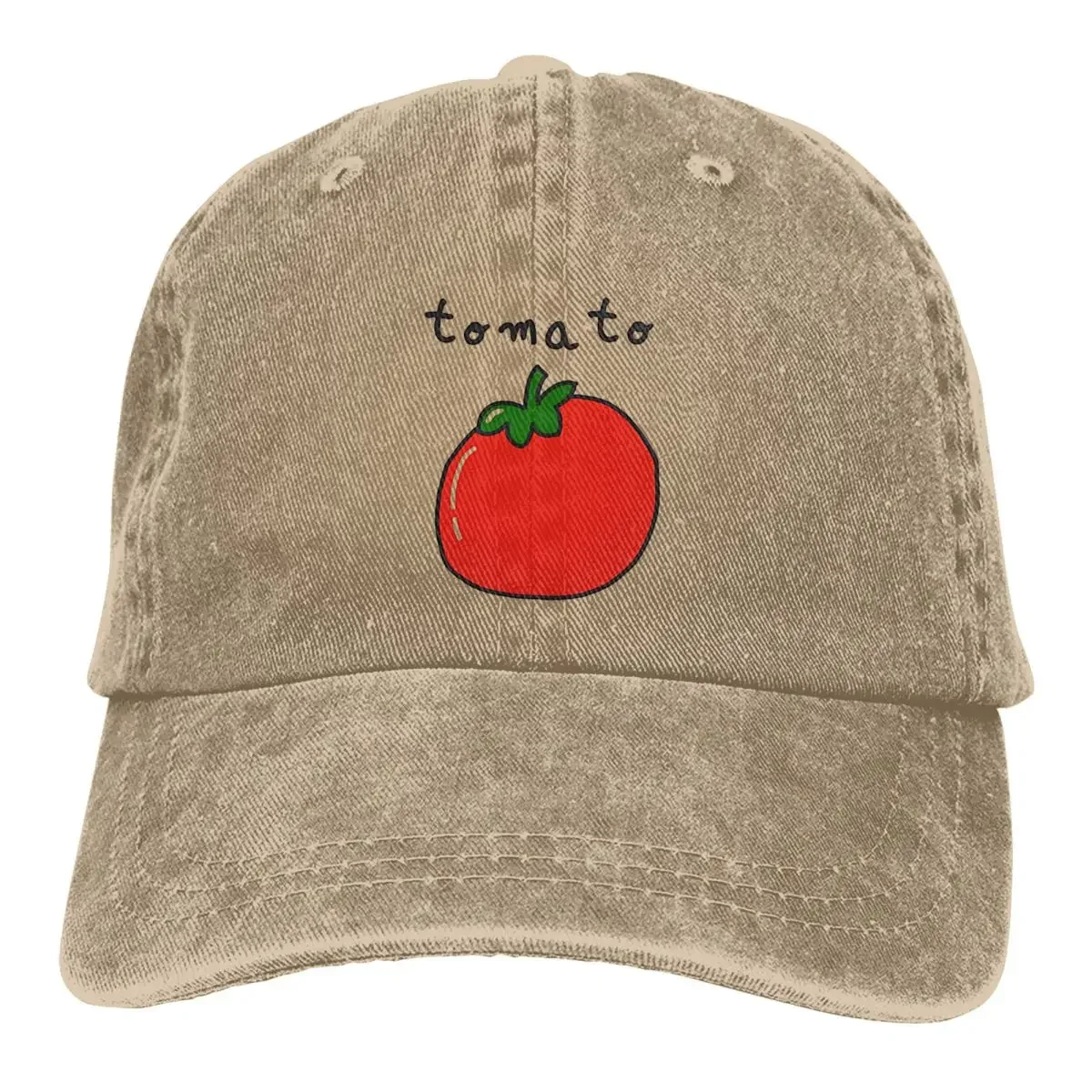 Washed Men's Baseball Cap Tomato Trucker Snapback Caps Dad Hat Fruit Golf Hats