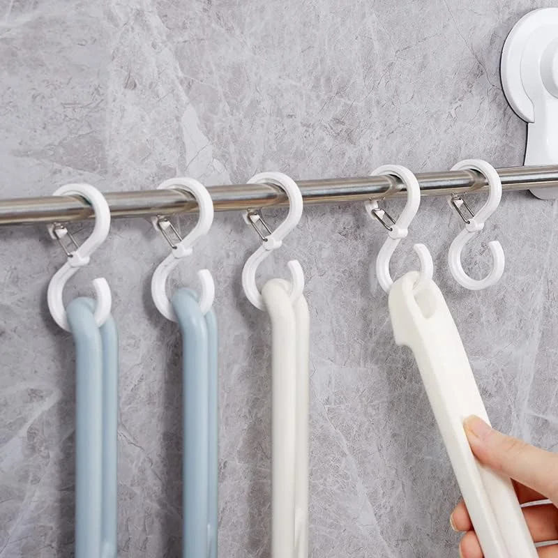 10/1PCS S Shaped Hanger Hooks Closet Coat Hook For Bathroom Hanger Railing Hooks Hat Tie Hanging Kitchen Storage Organizer Hooks